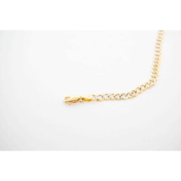 Estate 14k Yellow Gold Cuban Style Bracelet 8.5" Lobster Cla - Picture 4 of 6